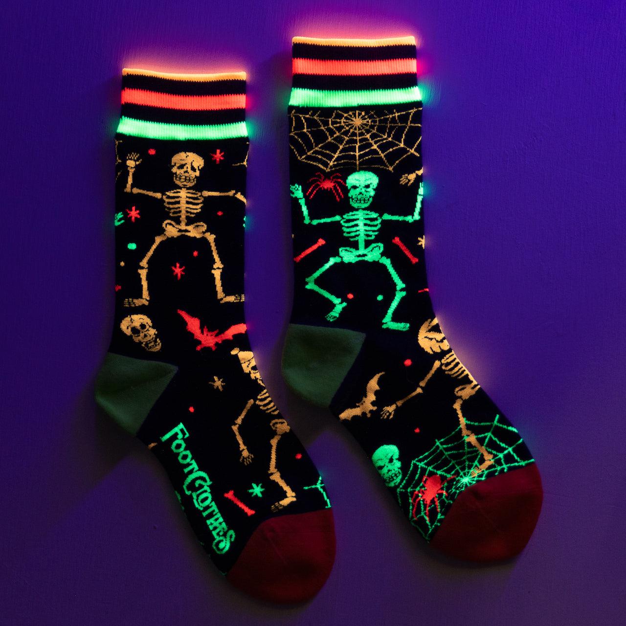 Rave Skeleton Crew Socks - UV Reactive