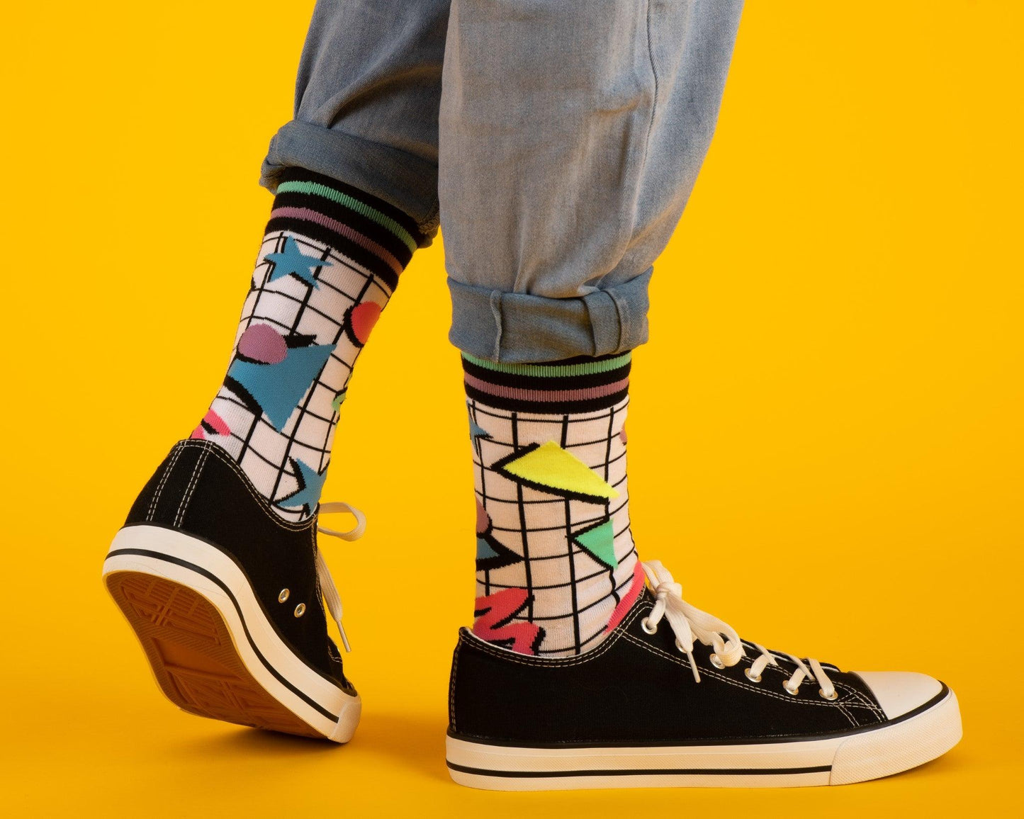 80's Totally Tubular! Crew Socks
