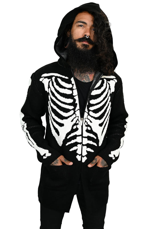 Skeleton Zip Up Hoodie - FOXBLOOD
