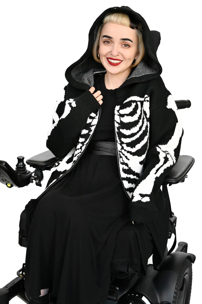 Skeleton Zip Up Hoodie - FOXBLOOD