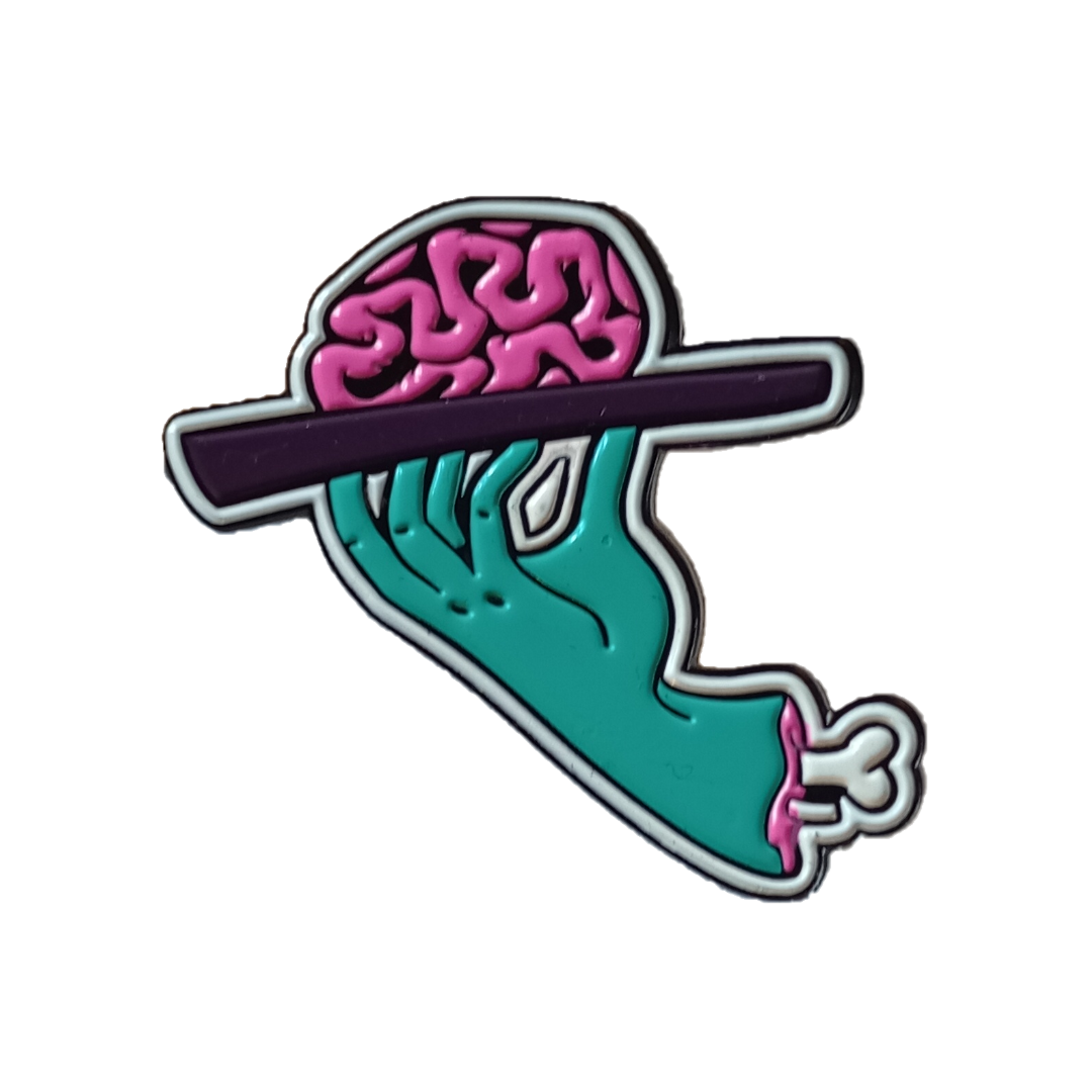 Brain Food Enamel Pin