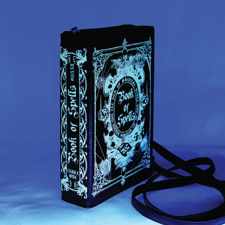 Glow in the Dark Book of Spells Crossbody Bag