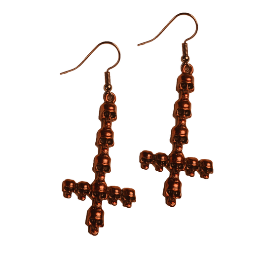 Skull Cross Dangle Earrings